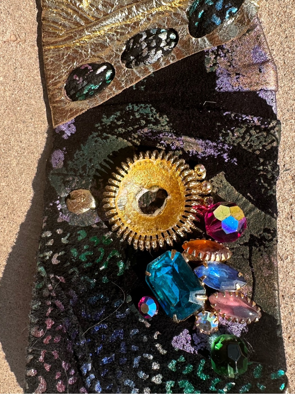Paula K One of One Vintage Embellished Multicolor Belt - Picture 13 of 16